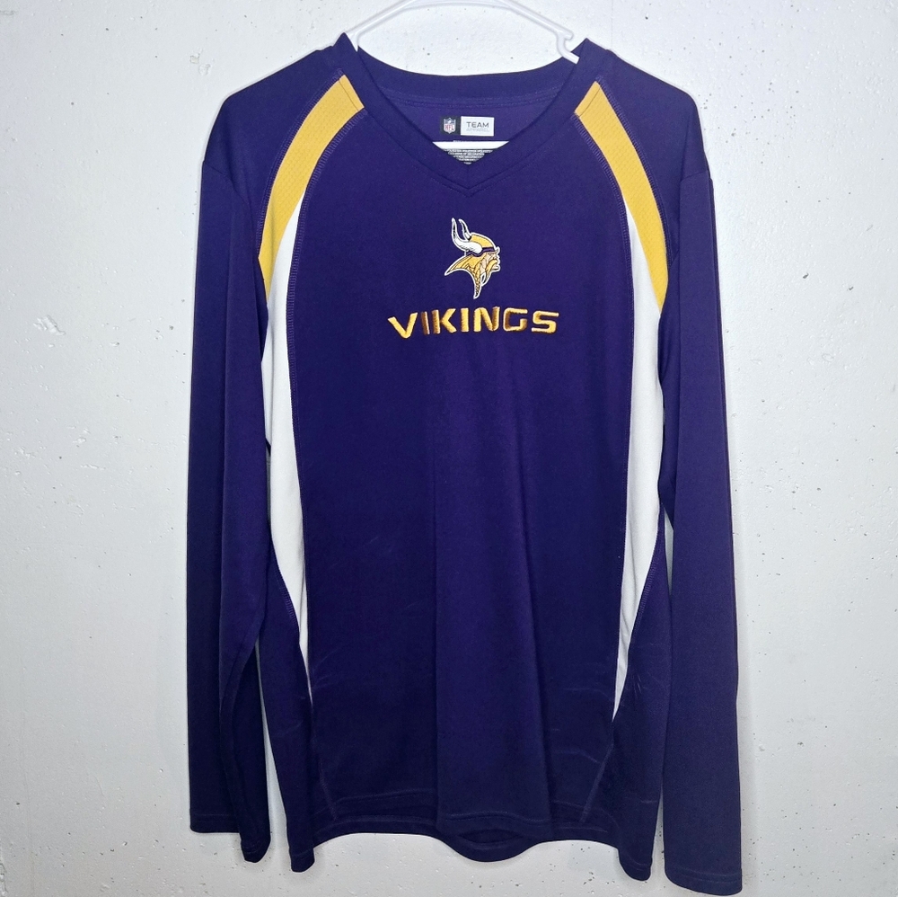 NFL Vikings Long Sleeve Shirt - Purple and Yellow